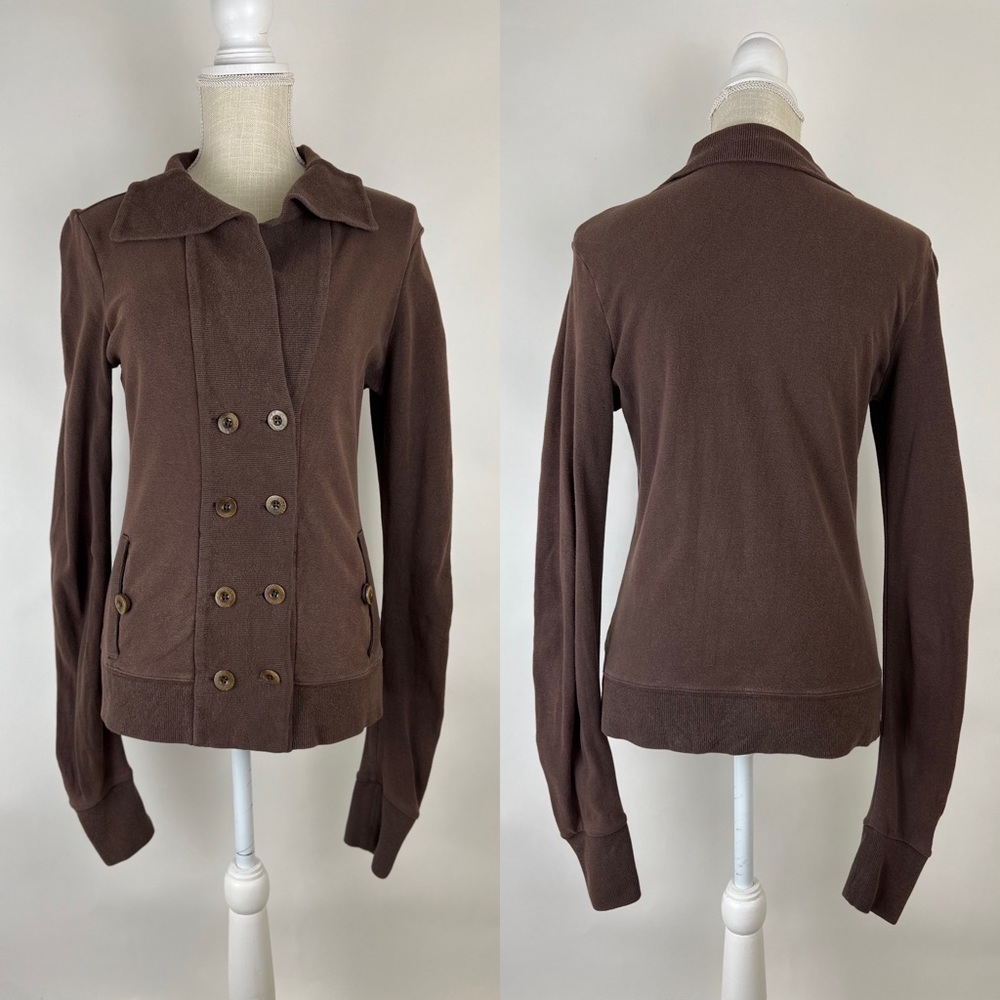 BANANA REPUBLIC pea coat style double breasted button up collar jacket b…